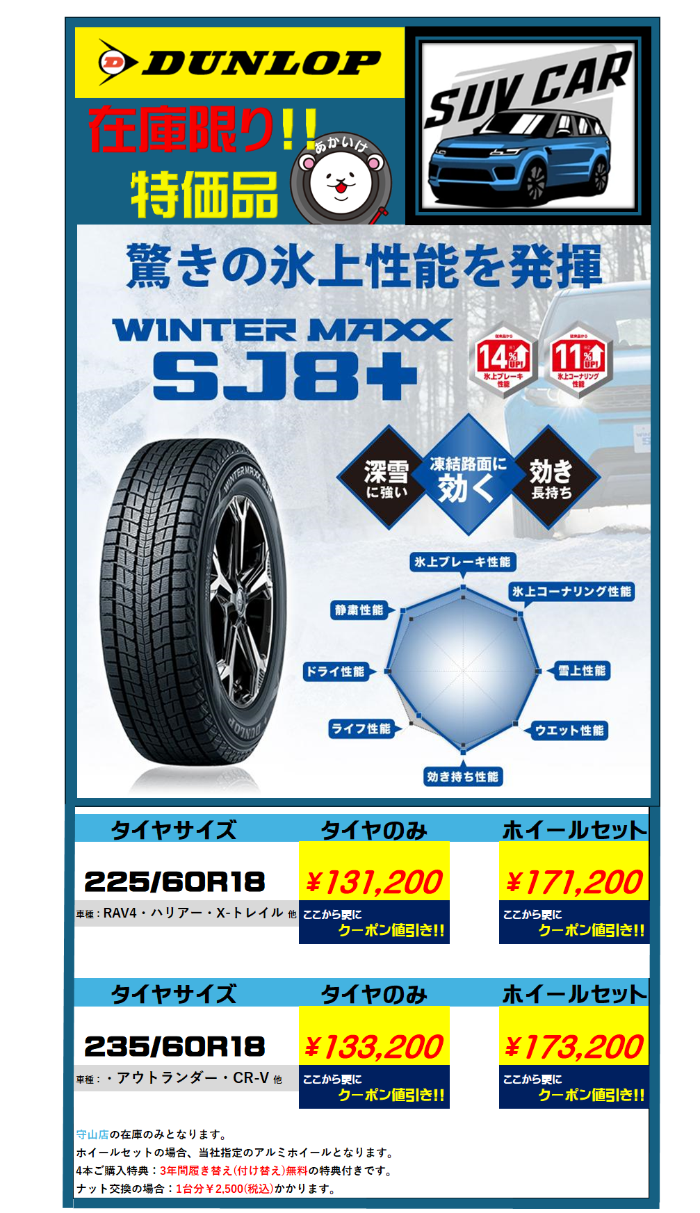 DUNLOP 195/60R17 23年製　冬タイヤ　【ア-12 ①】 DUNLOP WINTER MAXX WM02 195⁄60R17 17インチ スタッドレス 4本 23年製